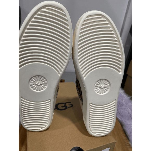 UGG Women's Dinale Exotic Sneakers - Coconut Milk/Leopard 8.5M - Picture 6 of 13